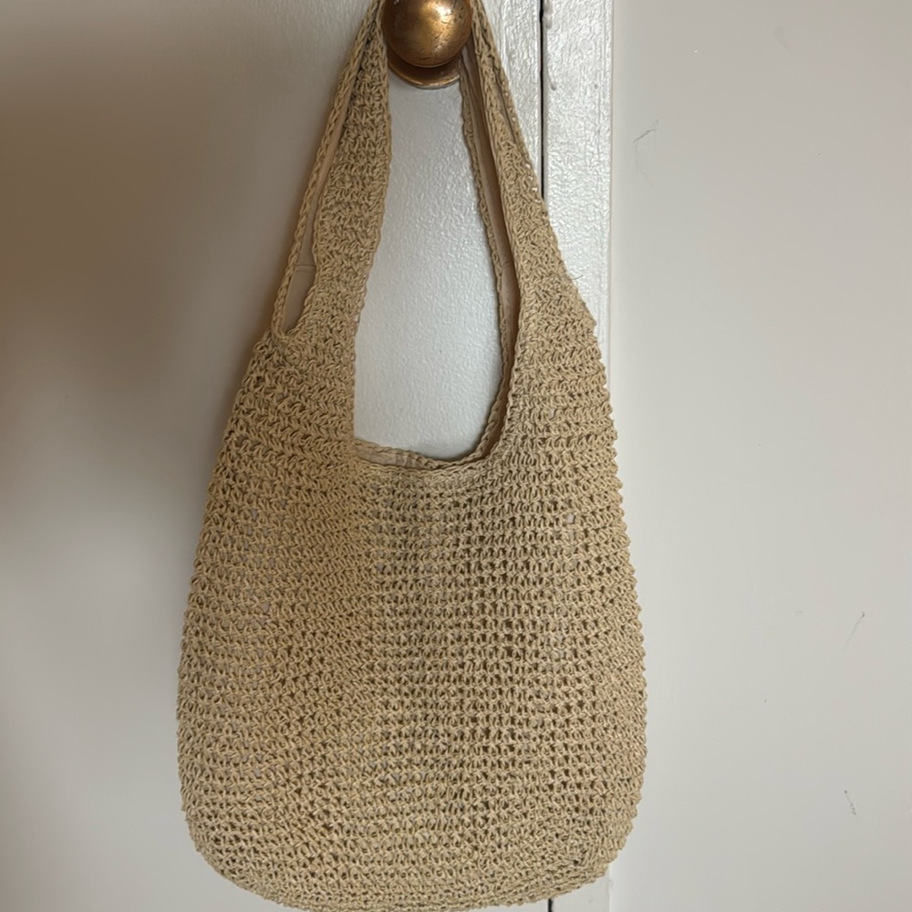 brand new straw beach bag